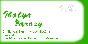 ibolya marosy business card